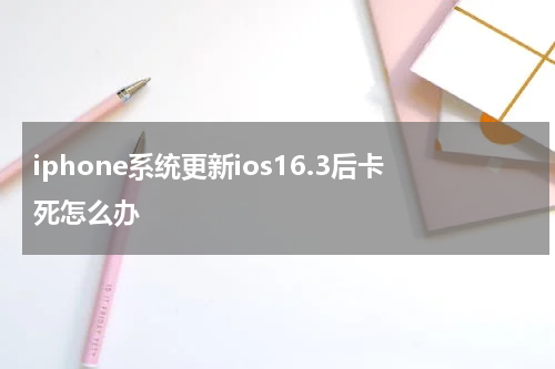 iphone系统更新ios16.3后卡死怎么办