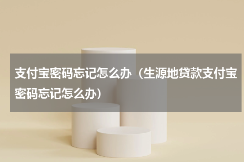 支付宝密码忘记怎么办（生源地贷款支付宝密码忘记怎么办）