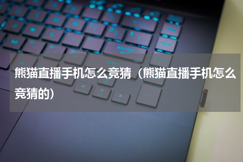 熊猫直播手机怎么竞猜（熊猫直播手机怎么竞猜的）