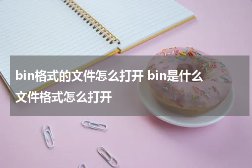 bin格式的文件怎么打开 bin是什么文件格式怎么打开