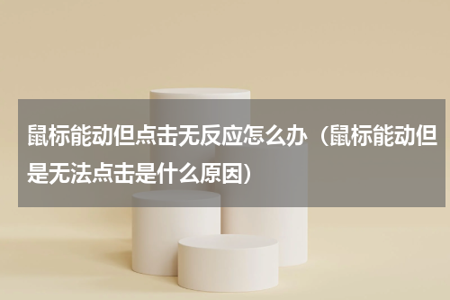 鼠标能动但点击无反应怎么办（鼠标能动但是无法点击是什么原因）