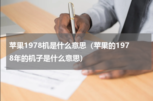 苹果1978机是什么意思（苹果的1978年的机子是什么意思）
