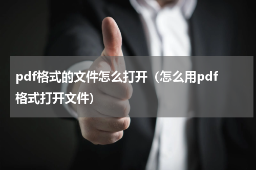 pdf格式的文件怎么打开（怎么用pdf格式打开文件）