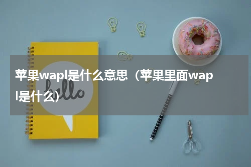苹果wapl是什么意思（苹果里面wapl是什么）