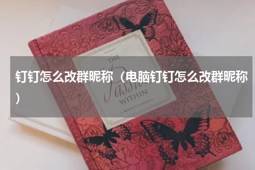 钉钉怎么改群昵称（电脑钉钉怎么改群昵称）