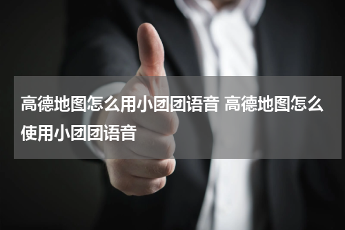 高德地图怎么用小团团语音 高德地图怎么使用小团团语音