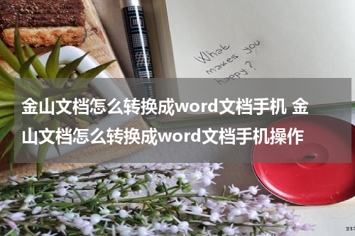 金山文档怎么转换成word文档手机 金山文档怎么转换成word文档手机操作