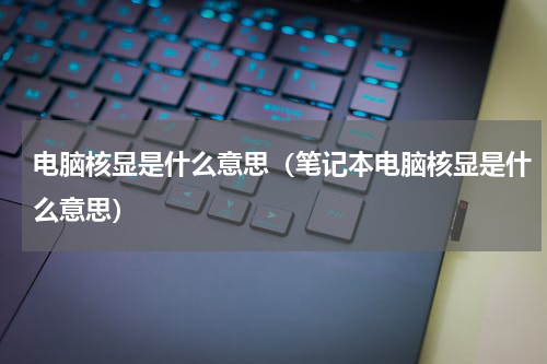 电脑核显是什么意思（笔记本电脑核显是什么意思）