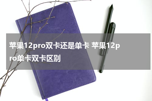 苹果12pro双卡还是单卡 苹果12pro单卡双卡区别