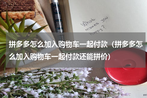 拼多多怎么加入购物车一起付款（拼多多怎么加入购物车一起付款还能拼价）