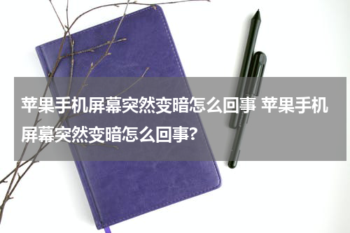 苹果手机屏幕突然变暗怎么回事 苹果手机屏幕突然变暗怎么回事?