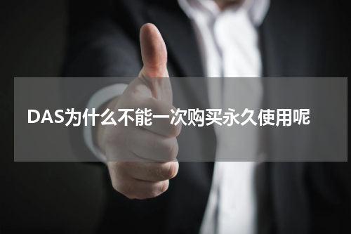DAS为什么不能一次购买永久使用呢