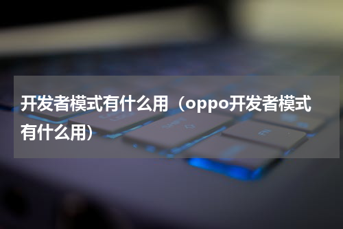 开发者模式有什么用（oppo开发者模式有什么用）