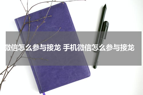 微信怎么参与接龙 手机微信怎么参与接龙