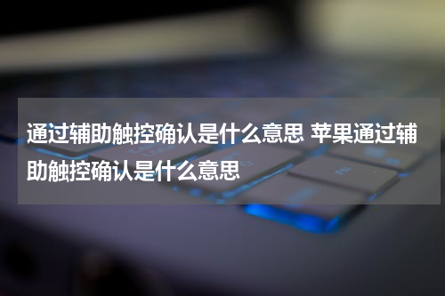 通过辅助触控确认是什么意思 苹果通过辅助触控确认是什么意思