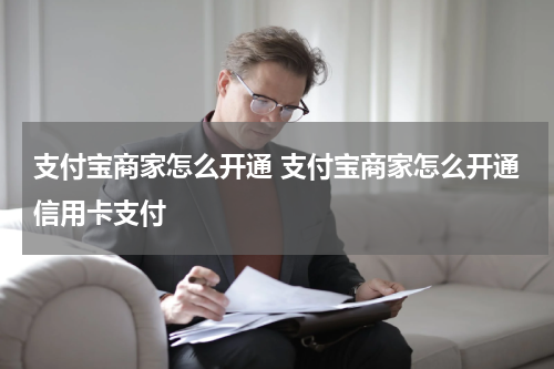 支付宝商家怎么开通 支付宝商家怎么开通信用卡支付