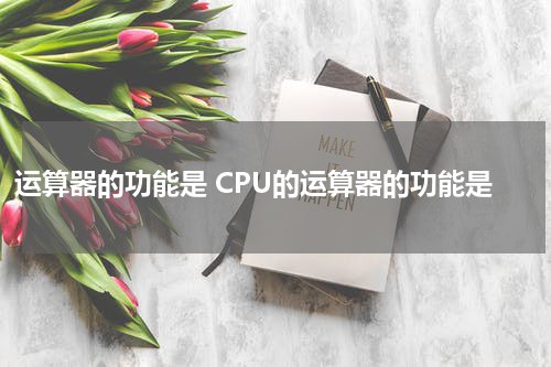 运算器的功能是 CPU的运算器的功能是