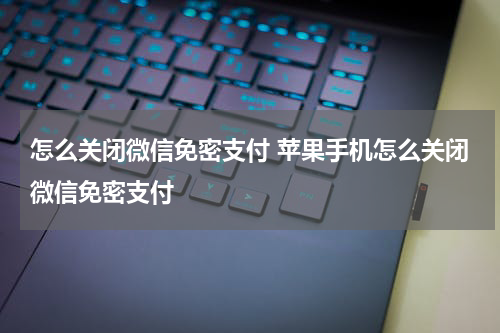 怎么关闭微信免密支付 苹果手机怎么关闭微信免密支付