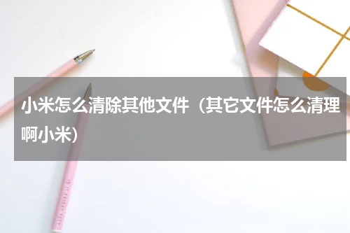 小米怎么清除其他文件（其它文件怎么清理啊小米）
