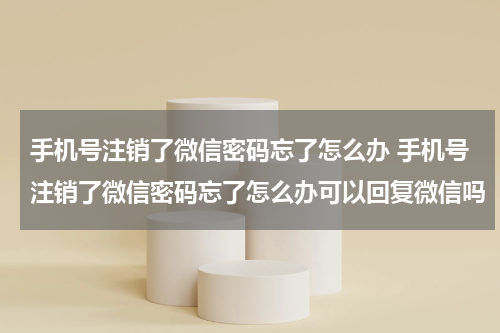 手机号注销了微信密码忘了怎么办 手机号注销了微信密码忘了怎么办可以回复微信吗