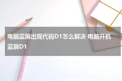 电脑蓝屏出现代码D1怎么解决 电脑开机蓝屏D1