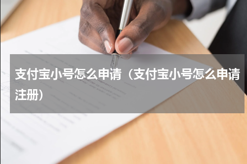支付宝小号怎么申请（支付宝小号怎么申请注册）
