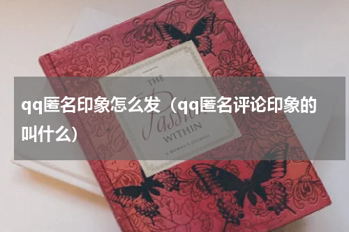 qq匿名印象怎么发（qq匿名评论印象的叫什么）