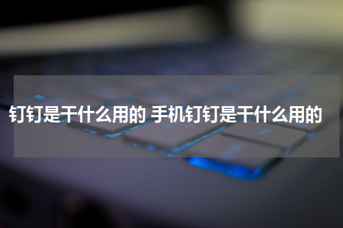 钉钉是干什么用的 手机钉钉是干什么用的