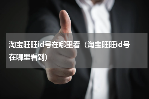 淘宝旺旺id号在哪里看（淘宝旺旺id号在哪里看到）