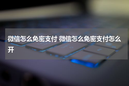 微信怎么免密支付 微信怎么免密支付怎么开