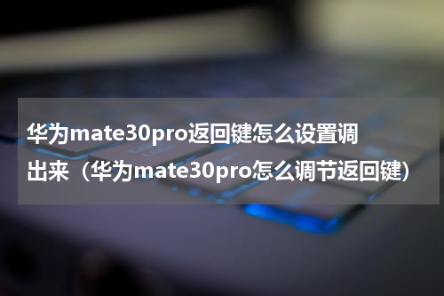 华为mate30pro返回键怎么设置调出来（华为mate30pro怎么调节返回键）