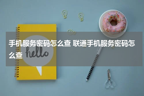 手机服务密码怎么查 联通手机服务密码怎么查