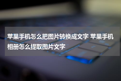 苹果手机怎么把图片转换成文字 苹果手机相册怎么提取图片文字