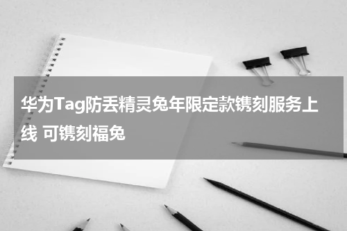 华为Tag防丢精灵兔年限定款镌刻服务上线 可镌刻福兔