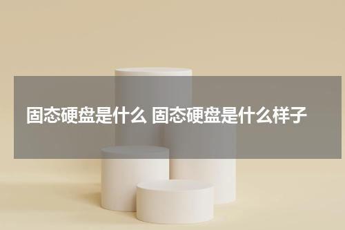 固态硬盘是什么 固态硬盘是什么样子