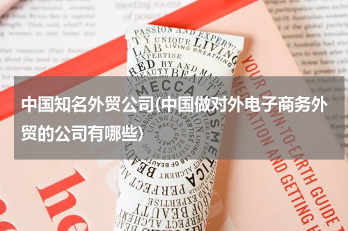 中国知名外贸公司(中国做对外电子商务外贸的公司有哪些)