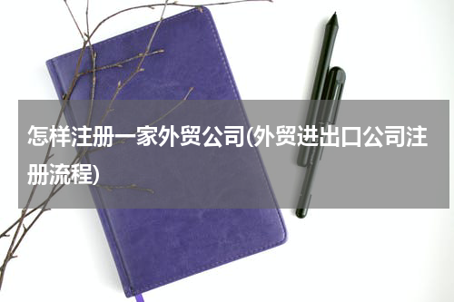 怎样注册一家外贸公司(外贸进出口公司注册流程)