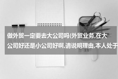 做外贸一定要去大公司吗(外贸业务,在大公司好还是小公司好啊,请说明理由,本人处于极度矛盾中,请高人指点一二)