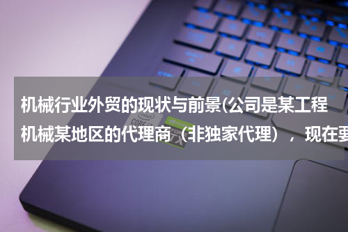 机械行业外贸的现状与前景(公司是某工程机械某地区的代理商（非独家代理），现在要搞外贸请问有前途么？)