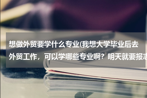 想做外贸要学什么专业(我想大学毕业后去外贸工作，可以学哪些专业啊？明天就要报志愿了，希望对此有了解的你们快快回答啊！！！)