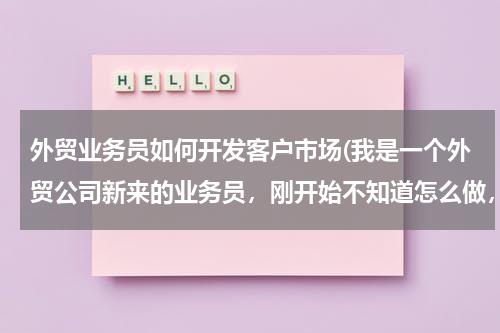 外贸业务员如何开发客户市场(我是一个外贸公司新来的业务员，刚开始不知道怎么做，想学习下前辈们开发客户的经验。)