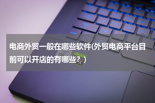 电商外贸一般在哪些软件(外贸电商平台目前可以开店的有哪些？)