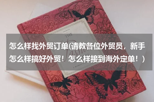 怎么样找外贸订单(请教各位外贸员，新手怎么样搞好外贸！怎么样接到海外定单！)