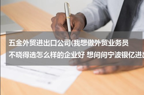 五金外贸进出口公司(我想做外贸业务员 不晓得选怎么样的企业好 想问问宁波银亿进出口有限公司怎么样)