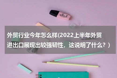 外贸行业今年怎么样(2022上半年外贸进出口展现出较强韧性，这说明了什么？)
