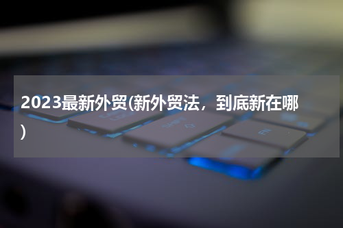 2023最新外贸(新外贸法，到底新在哪)