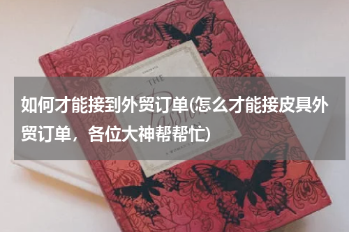 如何才能接到外贸订单(怎么才能接皮具外贸订单，各位大神帮帮忙)