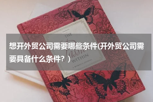 想开外贸公司需要哪些条件(开外贸公司需要具备什么条件？)